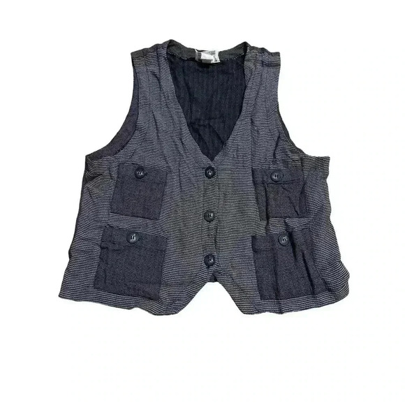 EN ROUTE MEDIUM GRAY VEST WITH BUTTONS - Picture 1 of 2